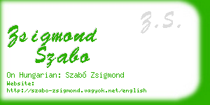 zsigmond szabo business card