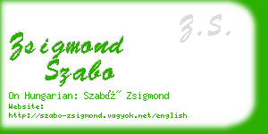 zsigmond szabo business card